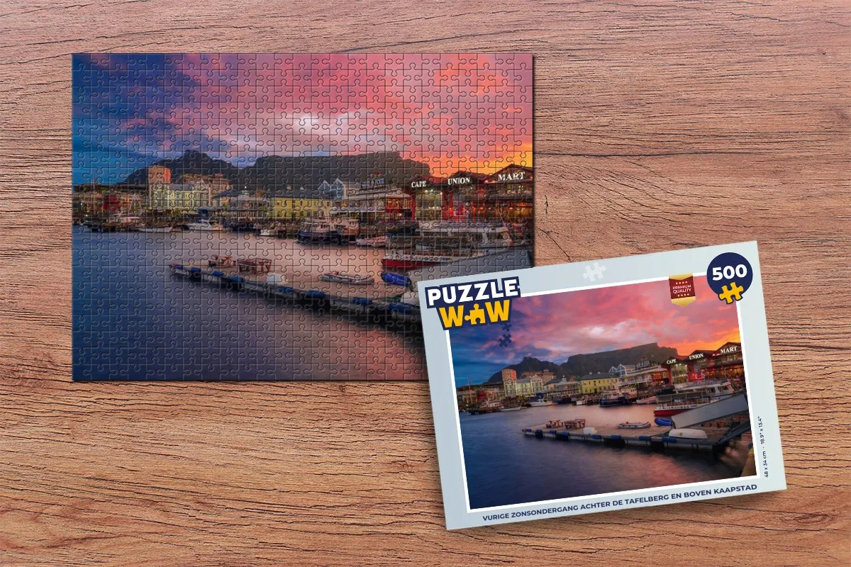 PuzzleWow Tafelberg Kaapstad Legpuzzel 500 Stuks - Multicolor
