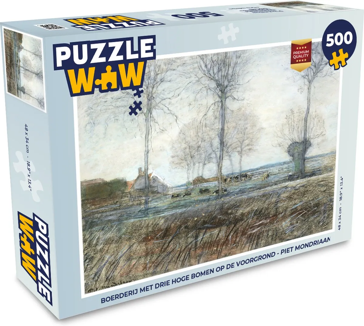 PuzzleWow Boerderij Piet Mondriaan Legpuzzel 500 Stuks