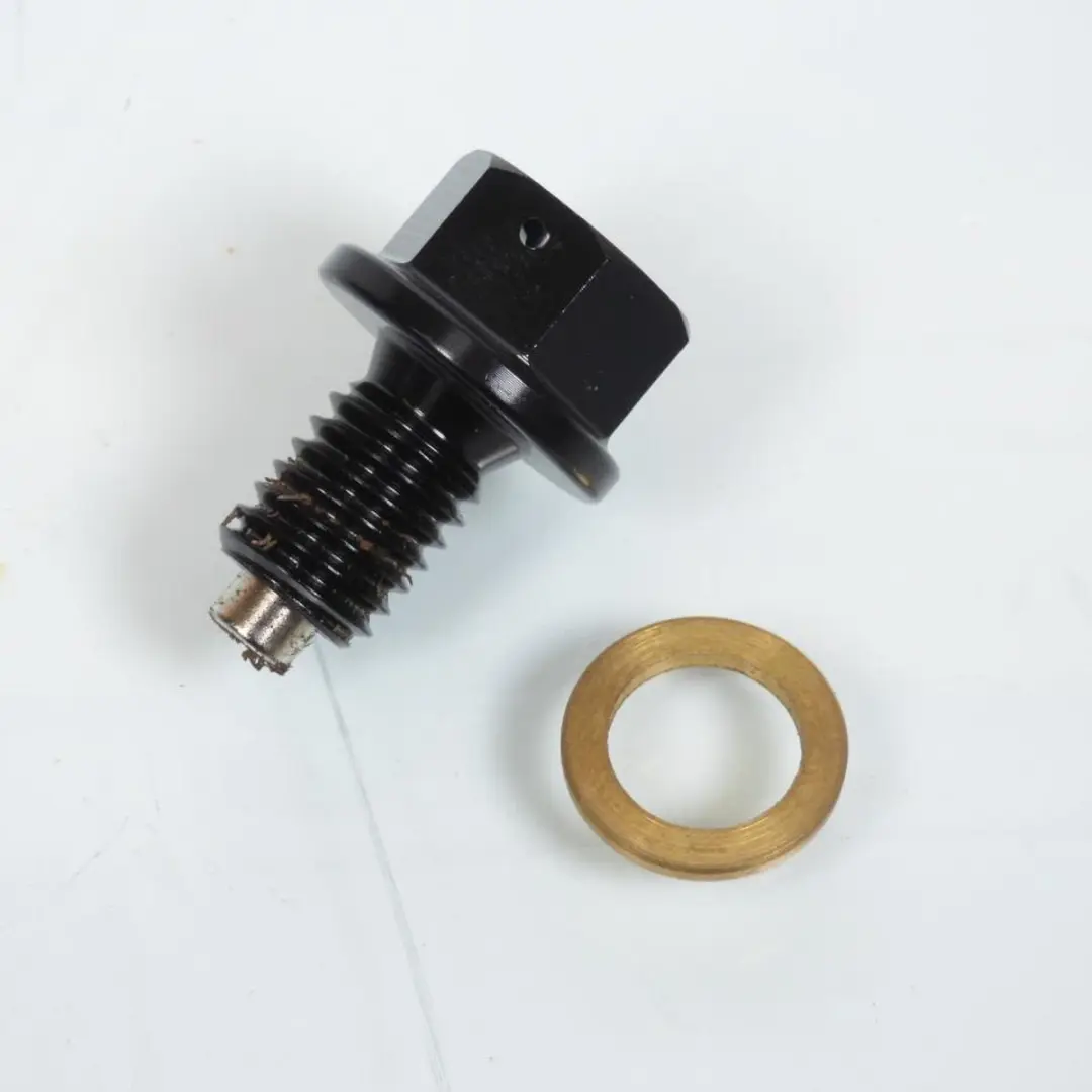 Bouchon vis de vidange d'huile aimanté Tecnium M10 Pas 1.50 Neuf pour moto 50