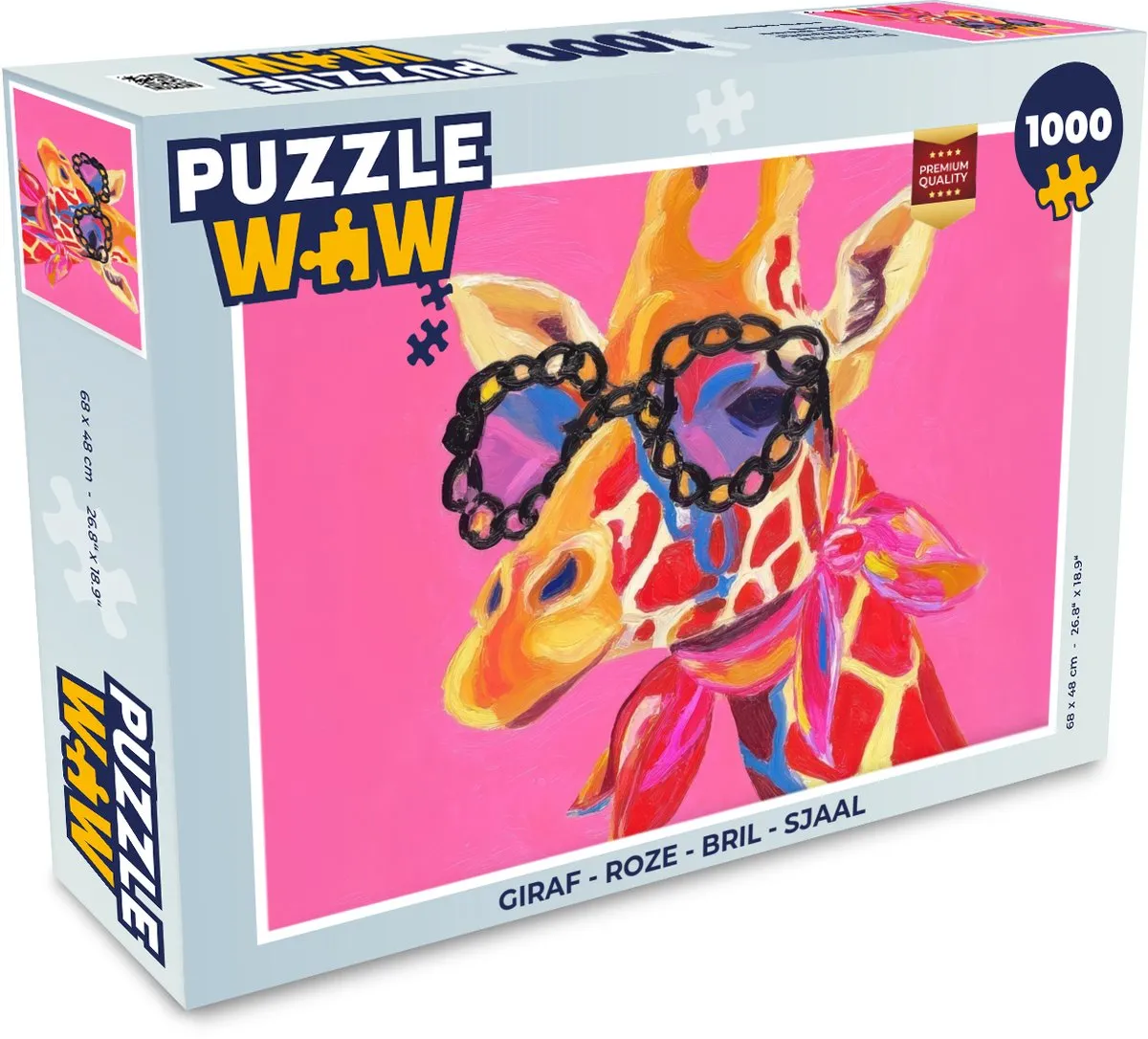 PuzzleWow Giraf Legpuzzel 1000 Stuks