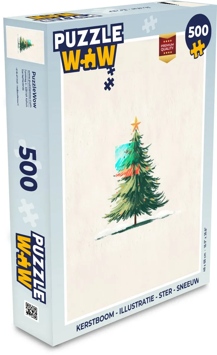 PuzzleWow Kerstboom Puzzle 500 Stuks