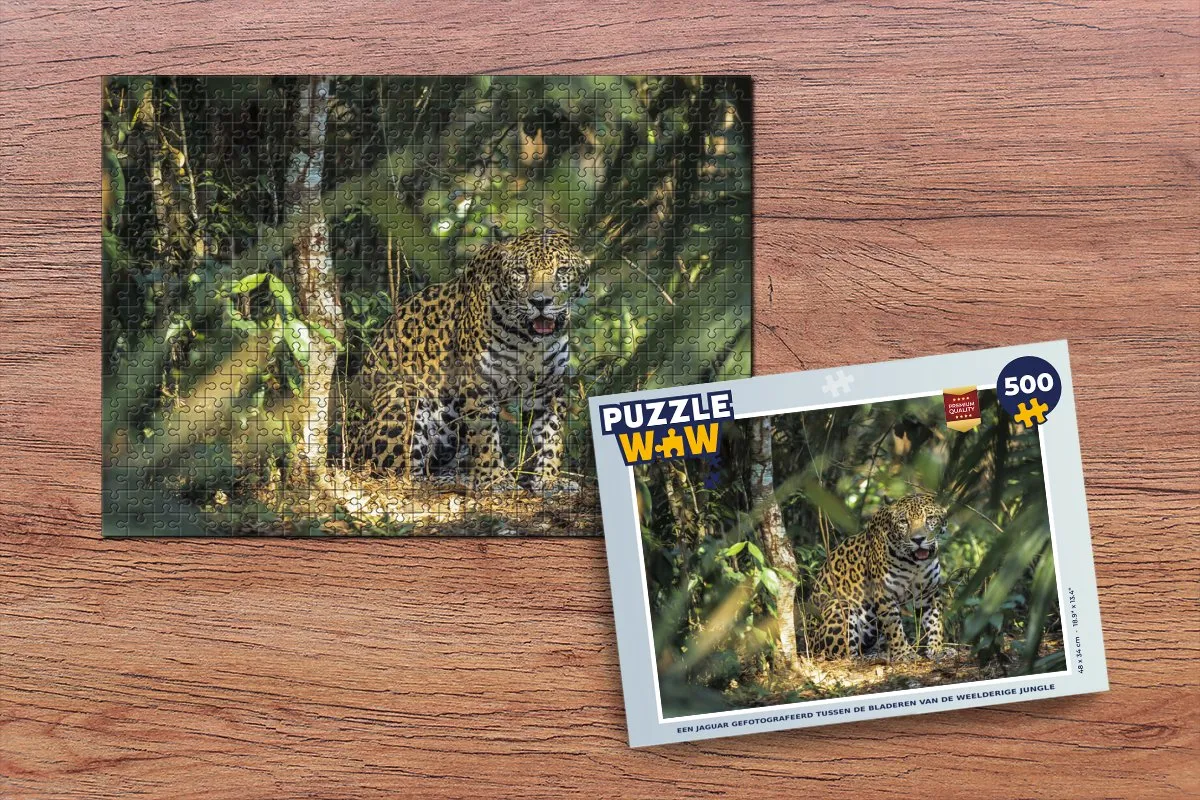 PuzzleWow Jaguar Legpuzzel 500 Stuks - Multicolor