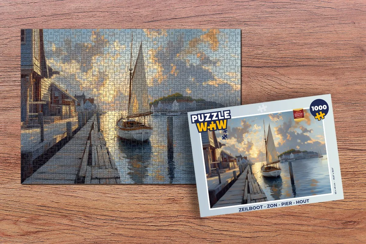 PuzzleWow Legpuzzel Zeilboot 1000 Stuks - 8721374591339