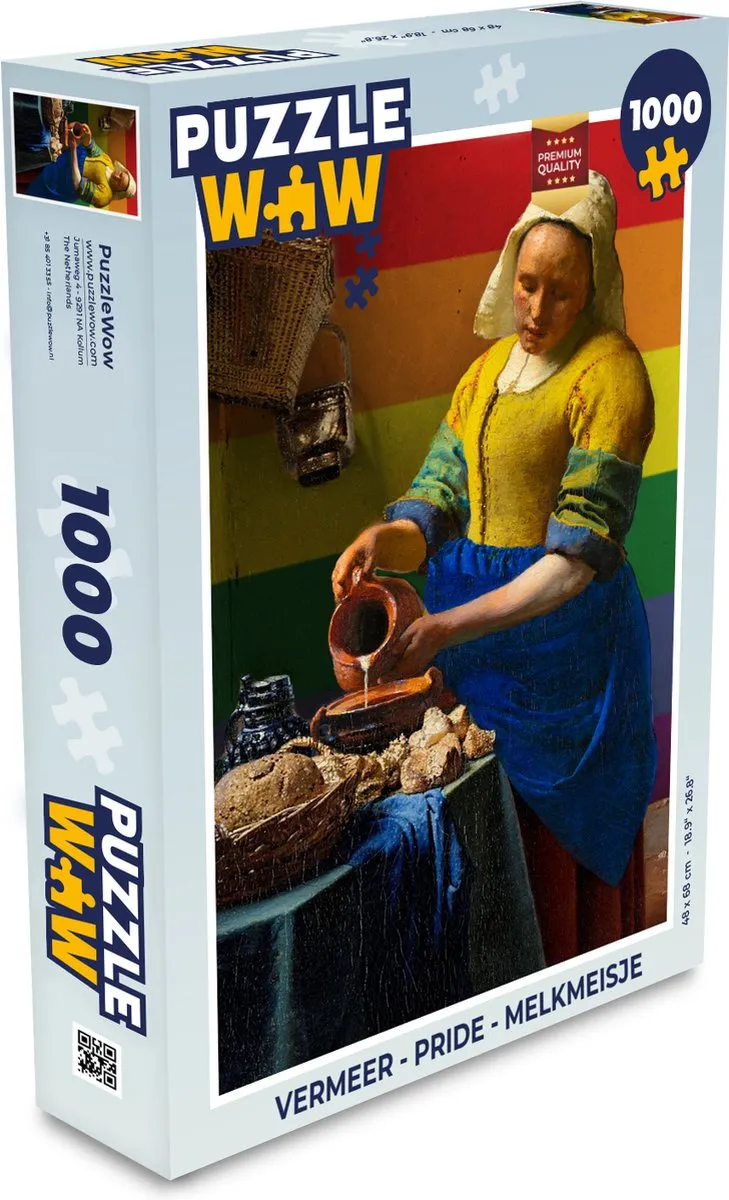 PuzzleWow Vermeer Pride Melkmeisje Legpuzzel 1000 Stuks