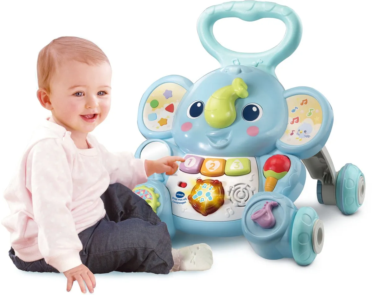 VTech Stap met mij Loopwagen - Blauw