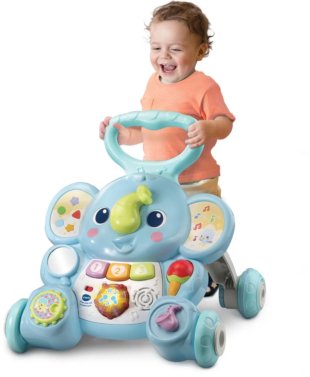 VTech Stap met mij Loopwagen - Blauw