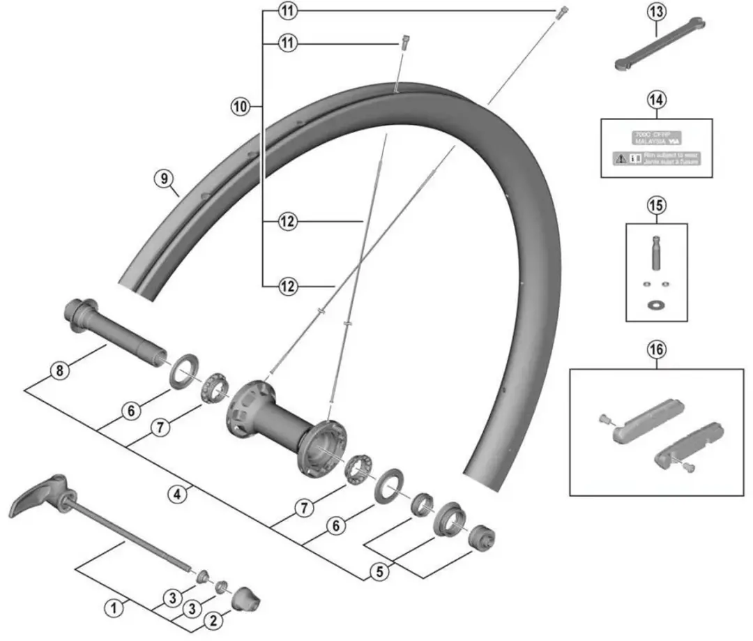 Shimano WH-R9200-C50-TU-F Lagers
