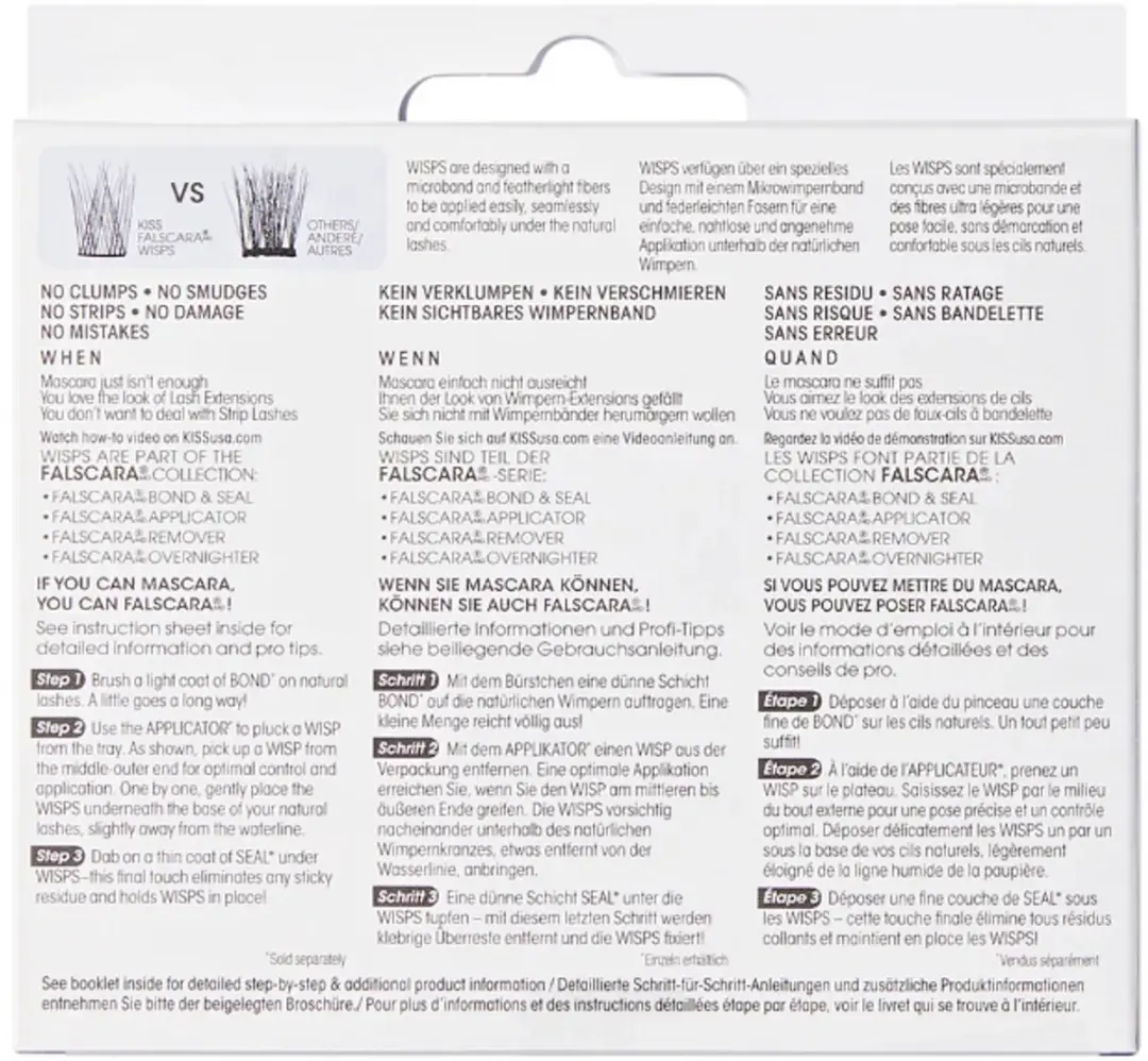 Kiss Falscara Wisps Mocha - Wimperclusters 24 Stuks - afbeelding 3 van 3