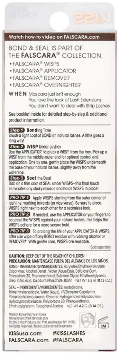 Kiss Falscara Bond & Seal Wimperlijm 9g - Transparant - afbeelding 4 van 4