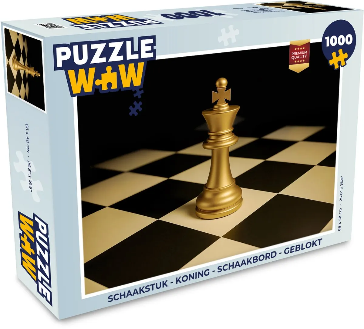 PuzzleWow Schaakstuk Koning Legpuzzel 1000 Stuks