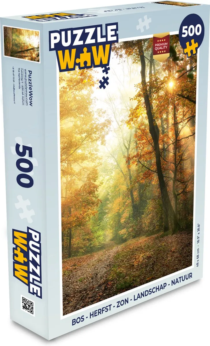 PuzzleWow Herfst Landschap Legpuzzel 500 Stuks - Multicolor