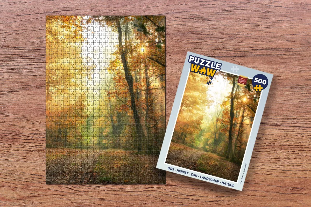 PuzzleWow Herfst Landschap Legpuzzel 500 Stuks - Multicolor