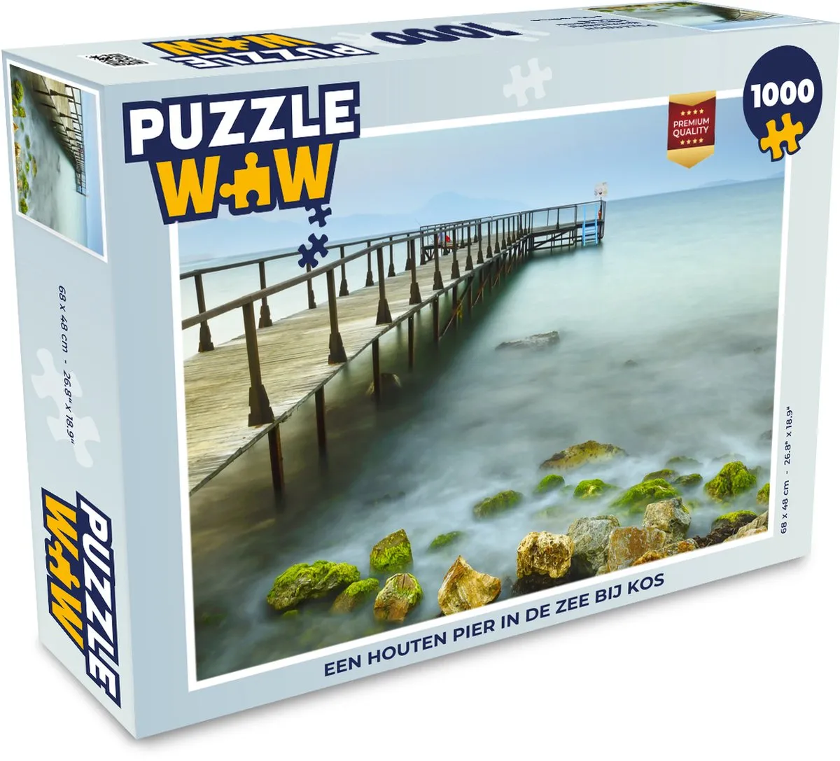 PuzzleWow Legpuzzel Kos Houten Pier 1000 Stuks - Multicolor