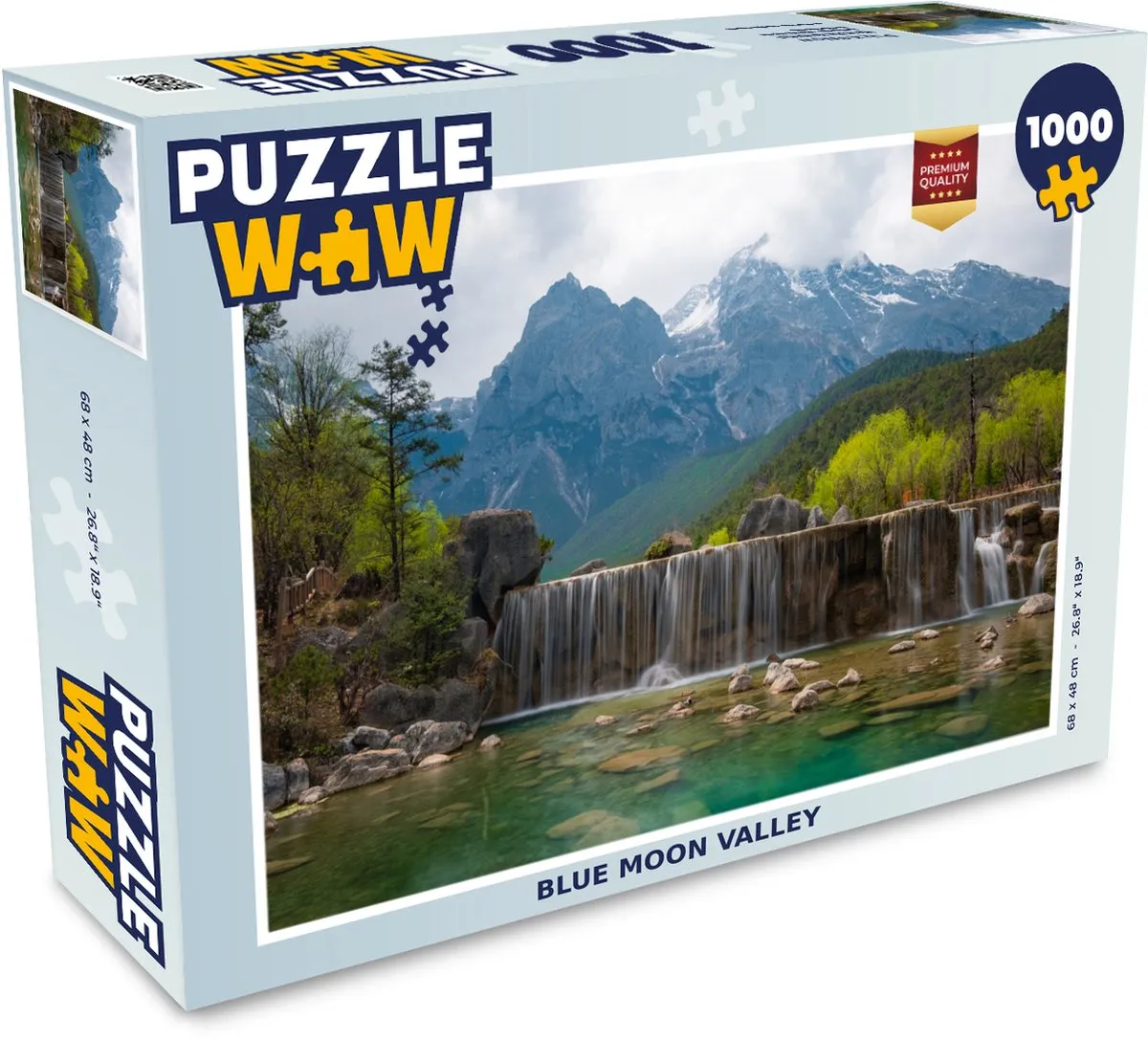 PuzzleWow Waterval Amerika Blue Moon Valley Legpuzzel 1000 Stuks