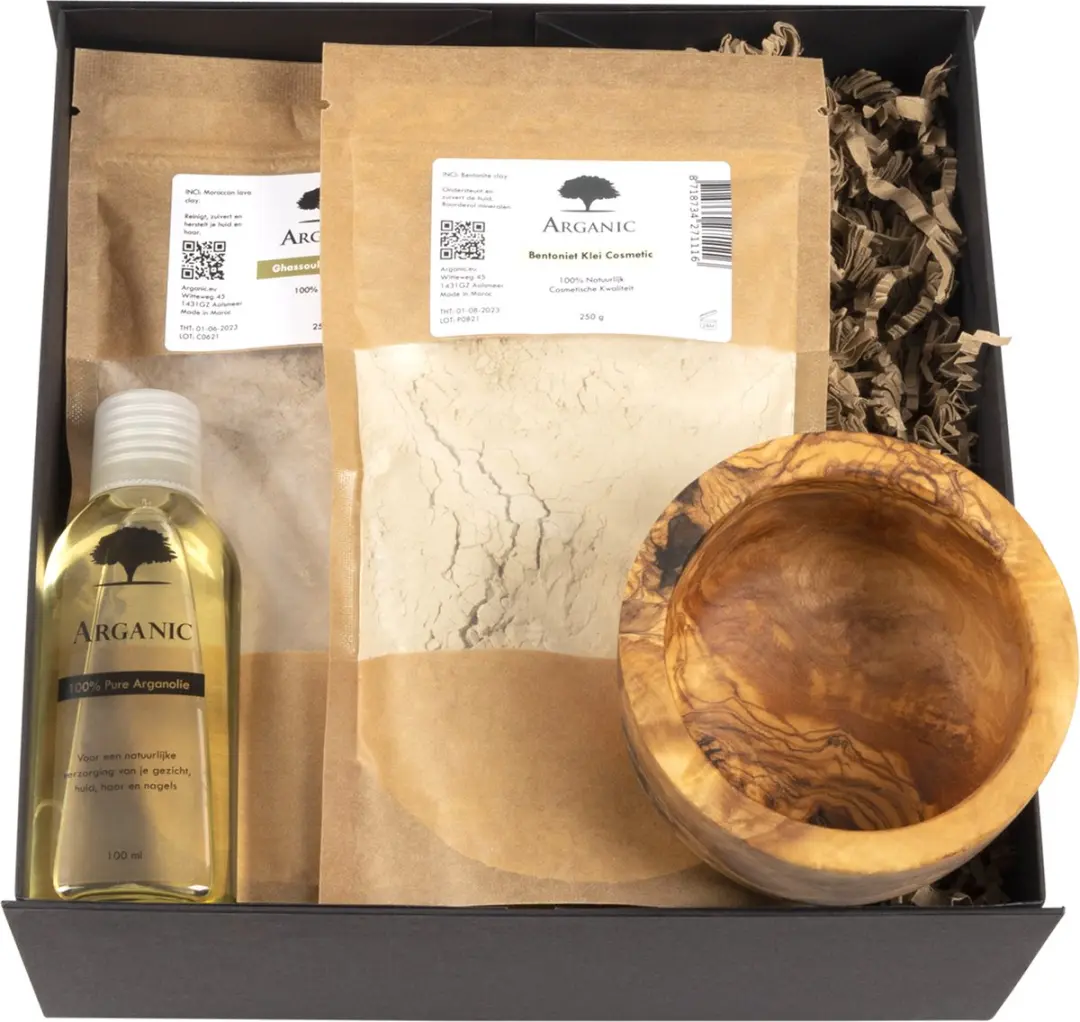 Arganic Klei Cadeaupakket - 550g Masker - EcoCert