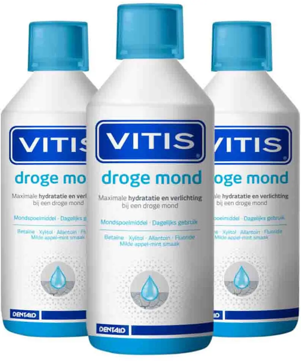 Vitis Droge Mond Mondspoelmiddel 1500ml - 3 Stuks - afbeelding 2 van 2