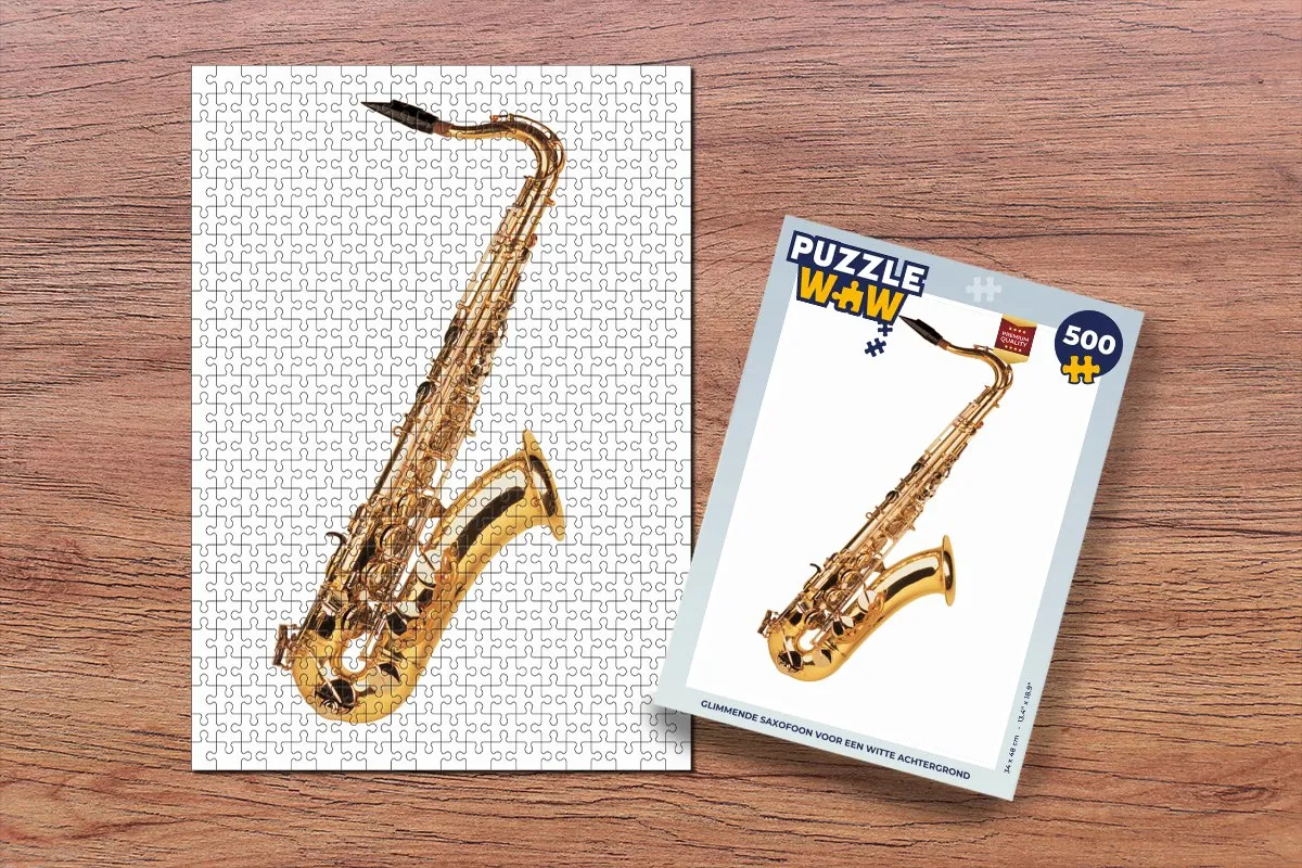 PuzzleWow Glimmende Saxofoon Legpuzzel 500 Stuks - Multicolor