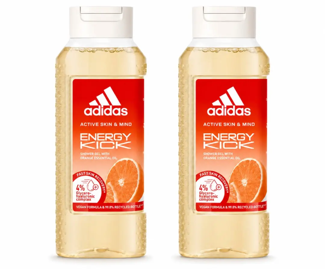 2 x Adidas – Douchegel – Active Skin & Mind Energy Kick – 250 ml - Bulkverpakking - 2 stuks
