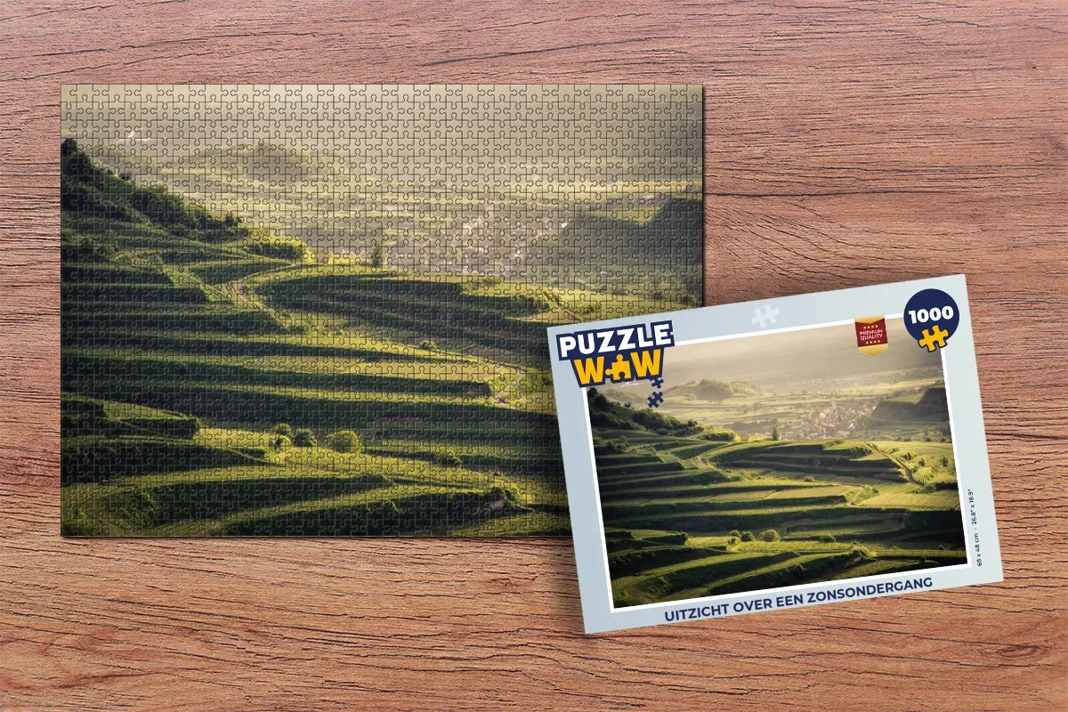 PuzzleWow Legpuzzel 1000 Stuks - Zonsondergang Multicolor