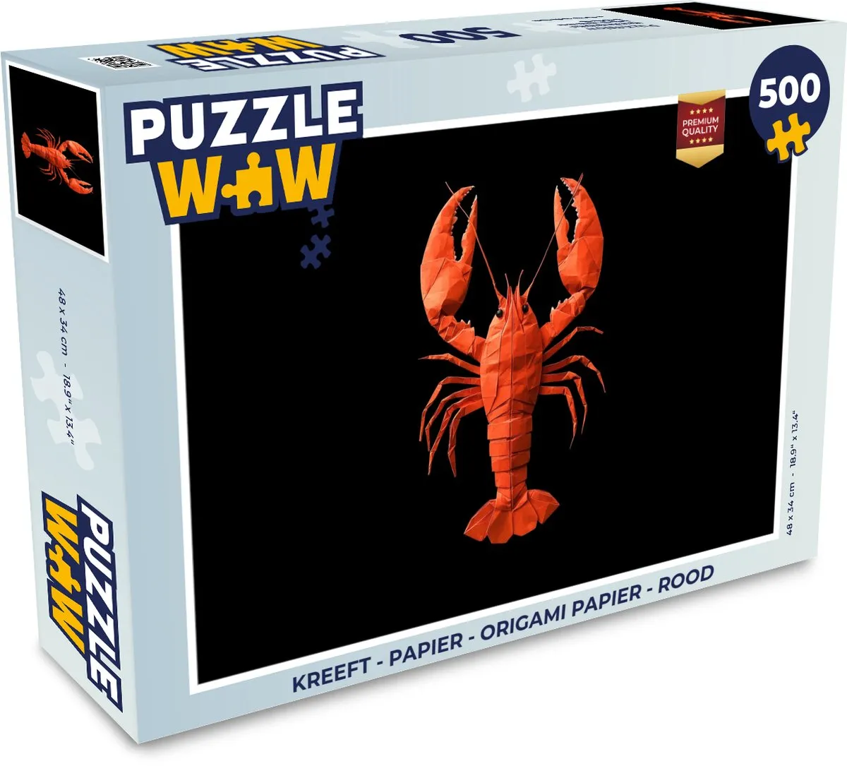 PuzzleWow Kreeft Origami Papier Puzzel 500 Stuks