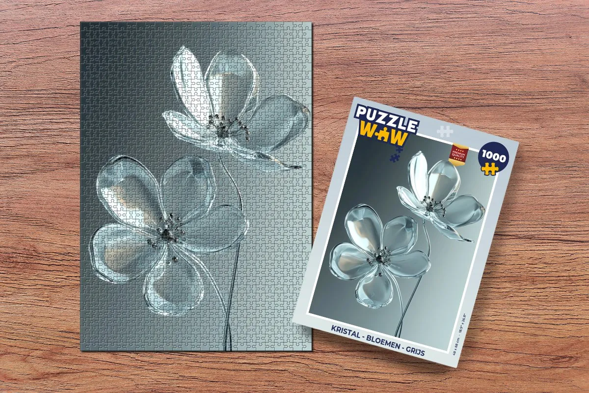 PuzzleWow Kristal Bloemen Legpuzzel 1000 Stuks