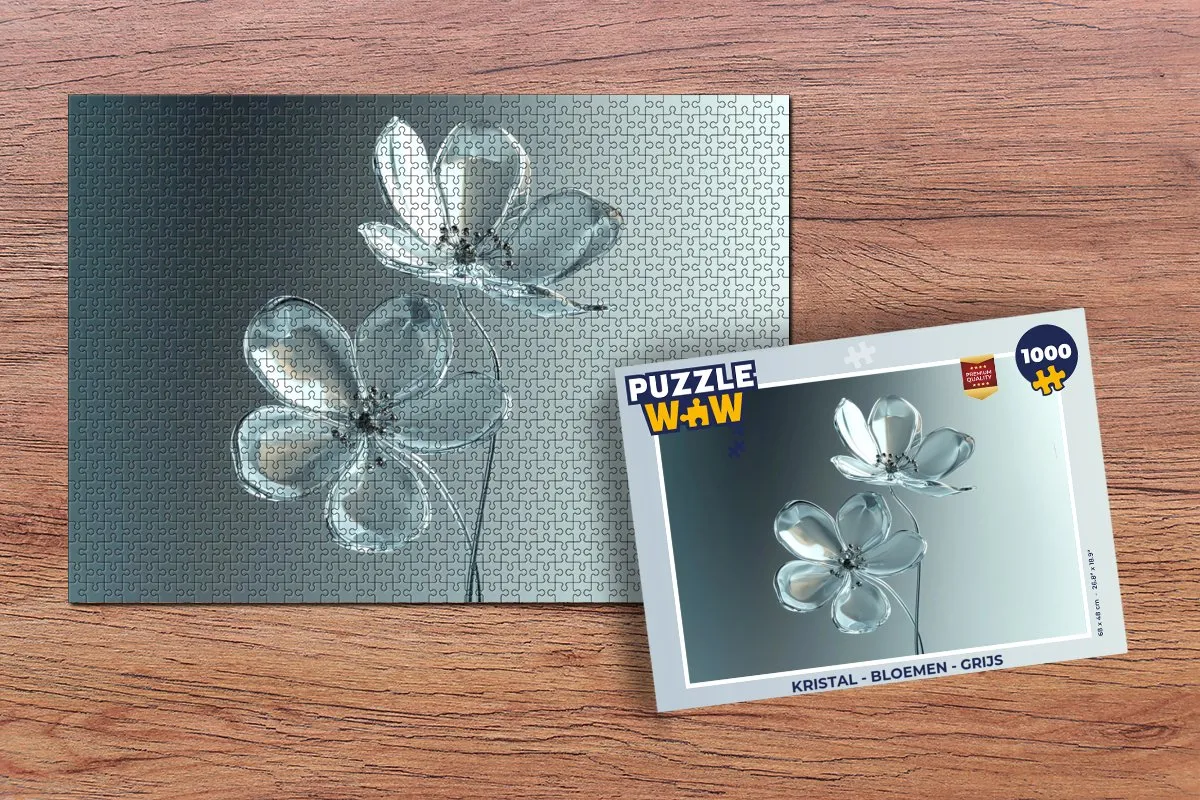 PuzzleWow Kristal Bloemen Legpuzzel 1000 Stuks