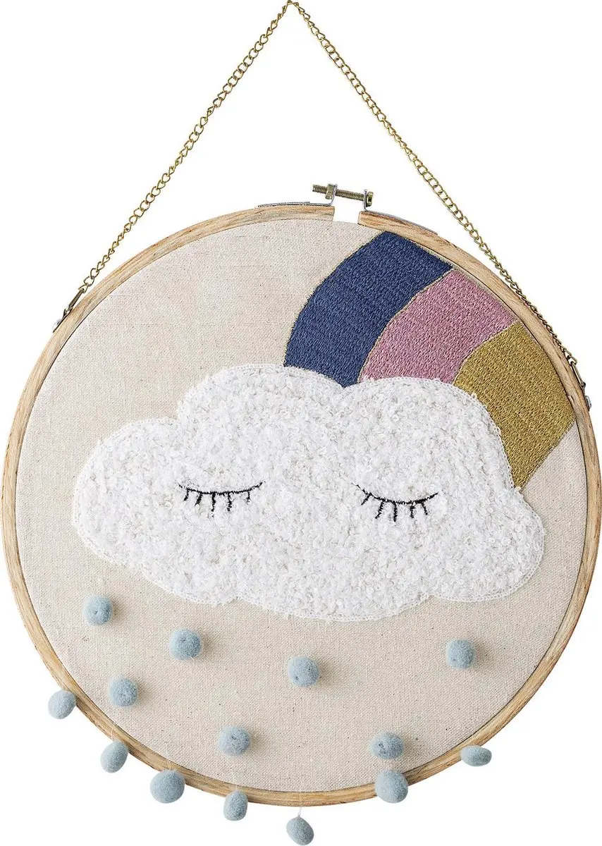 Bloomingville Geborduurde Hoepel Wall Decoratie