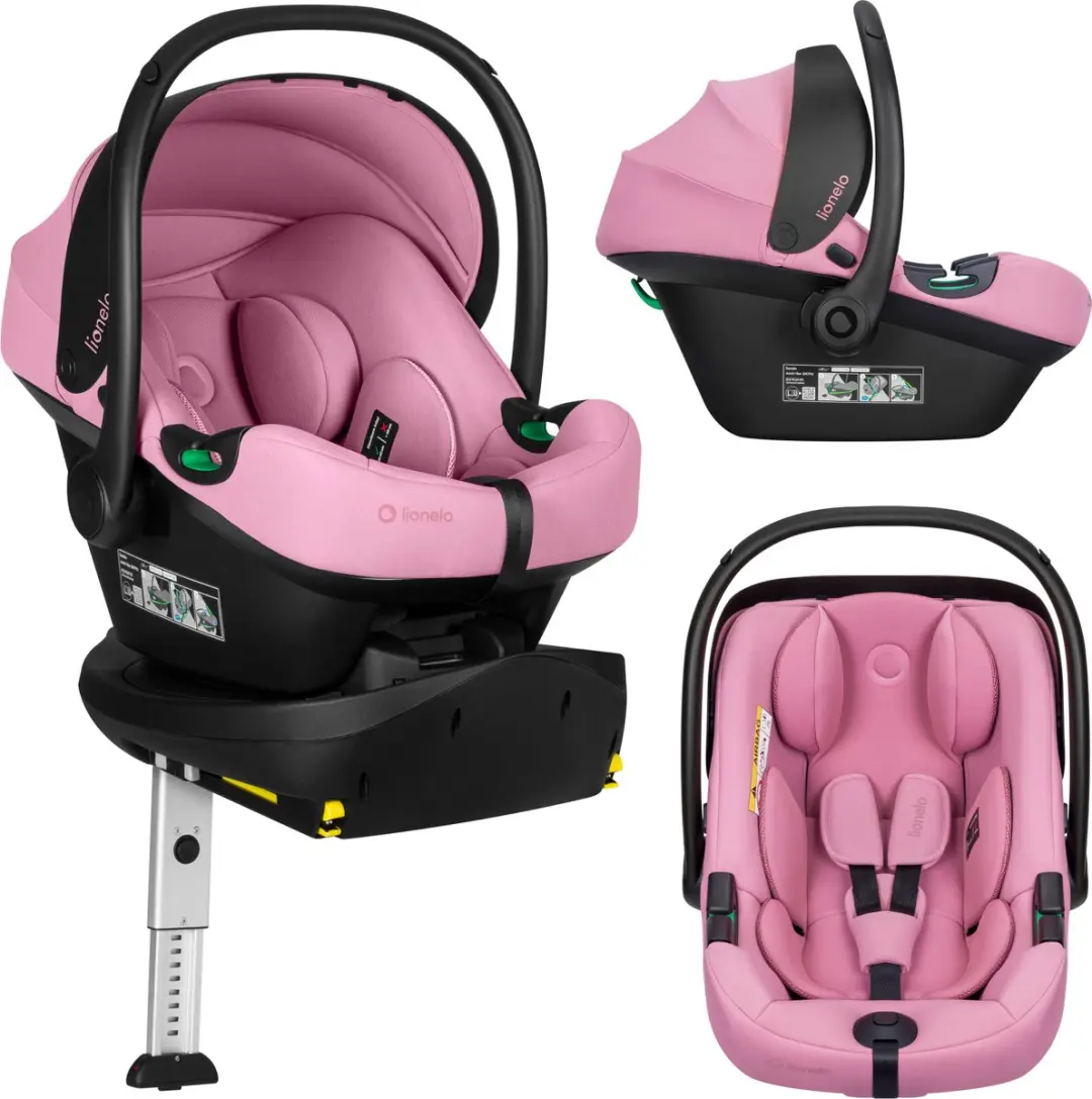 Lionelo Astrid i-Size Set Plus – Autostoel met 180° Draaibare ISOFIX Base – Baby Autostoeltje 40-87 cm tot 13 kg – RWF – Steunpoot – ADAC 5 Sterren Veiligheid – Memory Foam – Dri-Seat – R129 i-Size