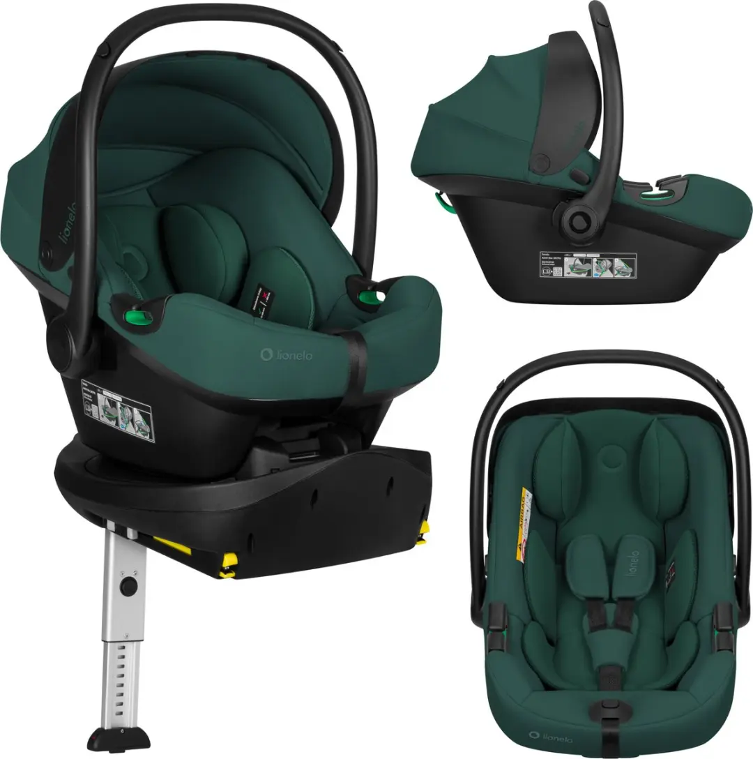Lionelo Astrid i-Size Set Plus – Autostoel met 180° Draaibare ISOFIX Base – Baby Autostoeltje 40-87 cm tot 13 kg – RWF – Steunpoot – ADAC 5 Sterren Veiligheid – Memory Foam – Dri-Seat – R129 i-Size