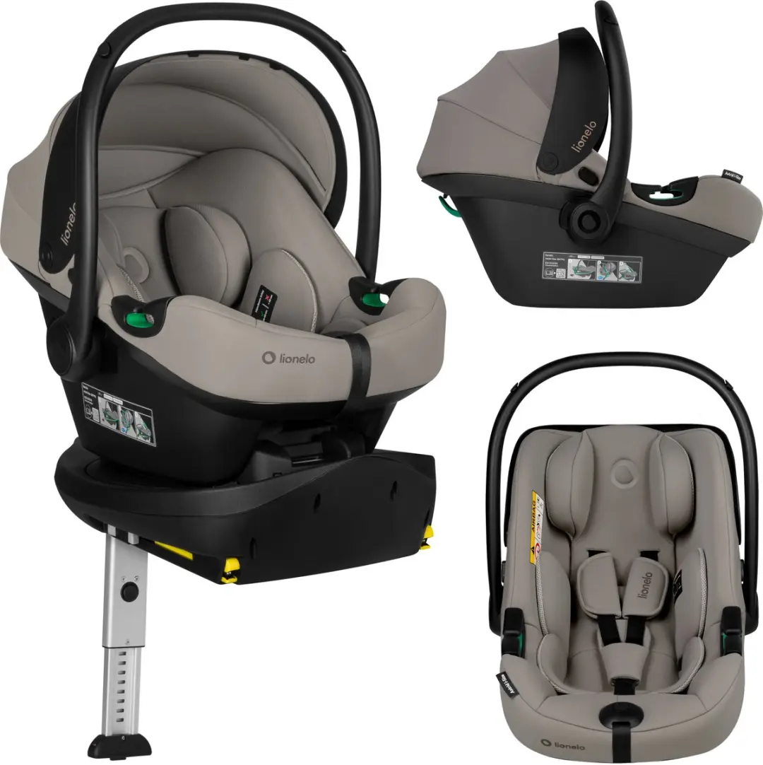 Lionelo Astrid i-Size Set Plus – Autostoel met 180° Draaibare ISOFIX Base – Baby Autostoeltje 40-87 cm tot 13 kg – RWF – Steunpoot – ADAC 5 Sterren Veiligheid – Memory Foam – Dri-Seat – R129 i-Size