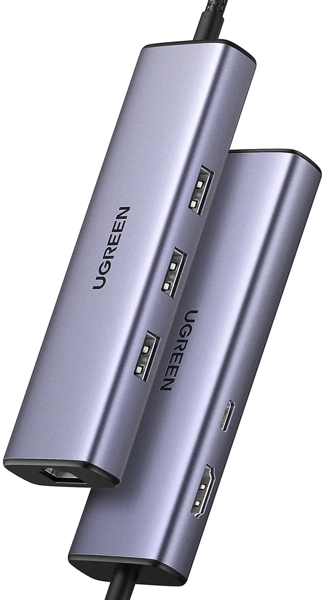 UGREEN CM512 USB-C Hub 6-in-1 - Grijs - afbeelding 4 van 6