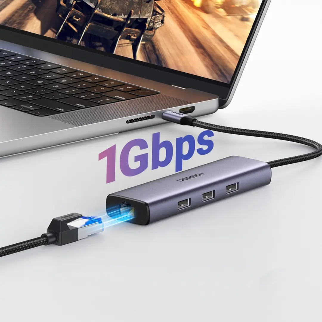 UGREEN CM512 USB-C Hub 6-in-1 - Grijs - afbeelding 2 van 6