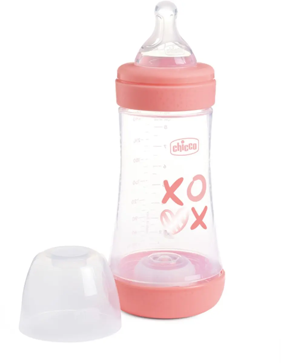 Chicco Perfect 5 Anti-Koliek Babyfles 240ml - Roze - afbeelding 3 van 3