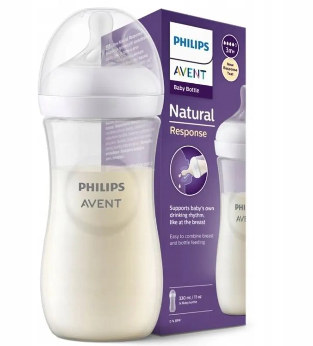 Philips Avent Natural Response Babyfles 260ml - Transparant