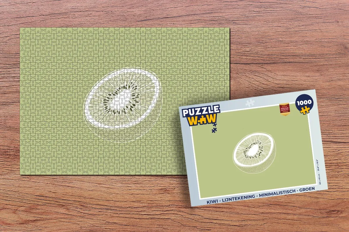 PuzzleWow Minimalistische Kiwi Legpuzzel 1000 Stuks