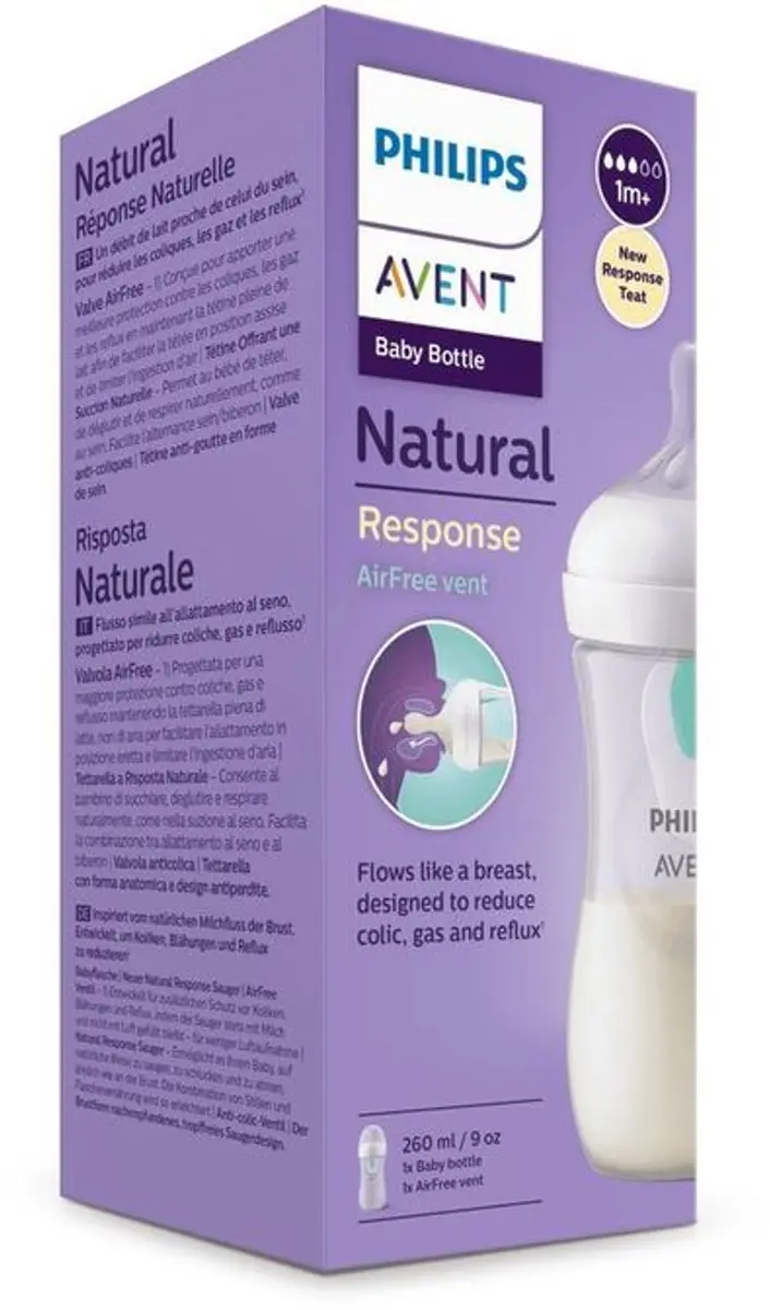 Philips Avent Natural Response Babyfles 260ml - Multicolor