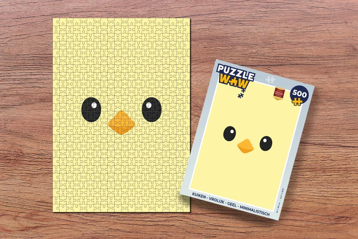 PuzzleWow Kuiken Legpuzzel 500 Stuks - Geel