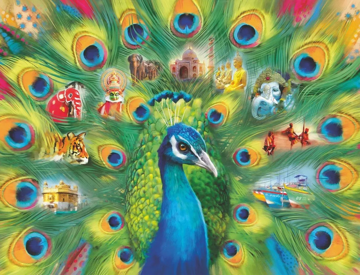 Ravensburger Land of the Peacock Legpuzzel 2000 Stuks - Multicolor