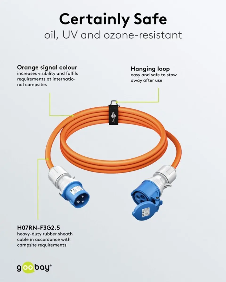 Goobay CEE Verlengsnoer 10m - Oranje