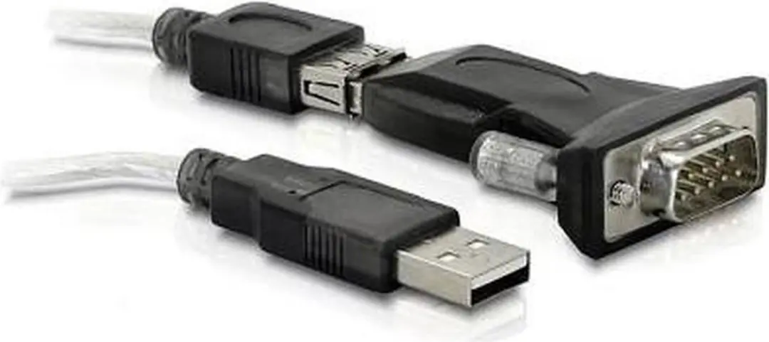 Delock USB 2.0 naar Seriële Kabel 61425 - 1m - Zwart