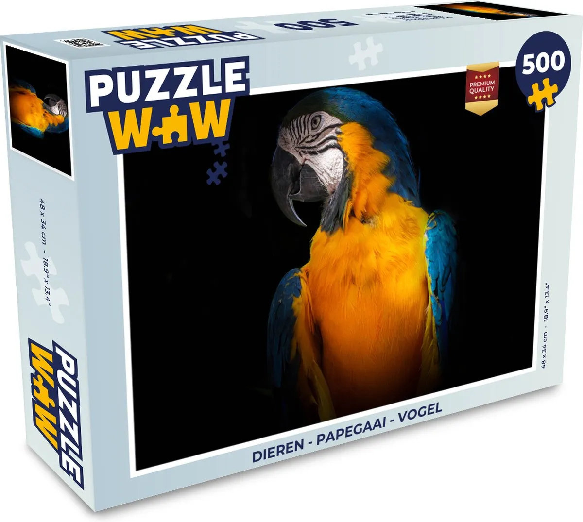 PuzzleWow Dieren Papegaai Legpuzzel 500 Stuks