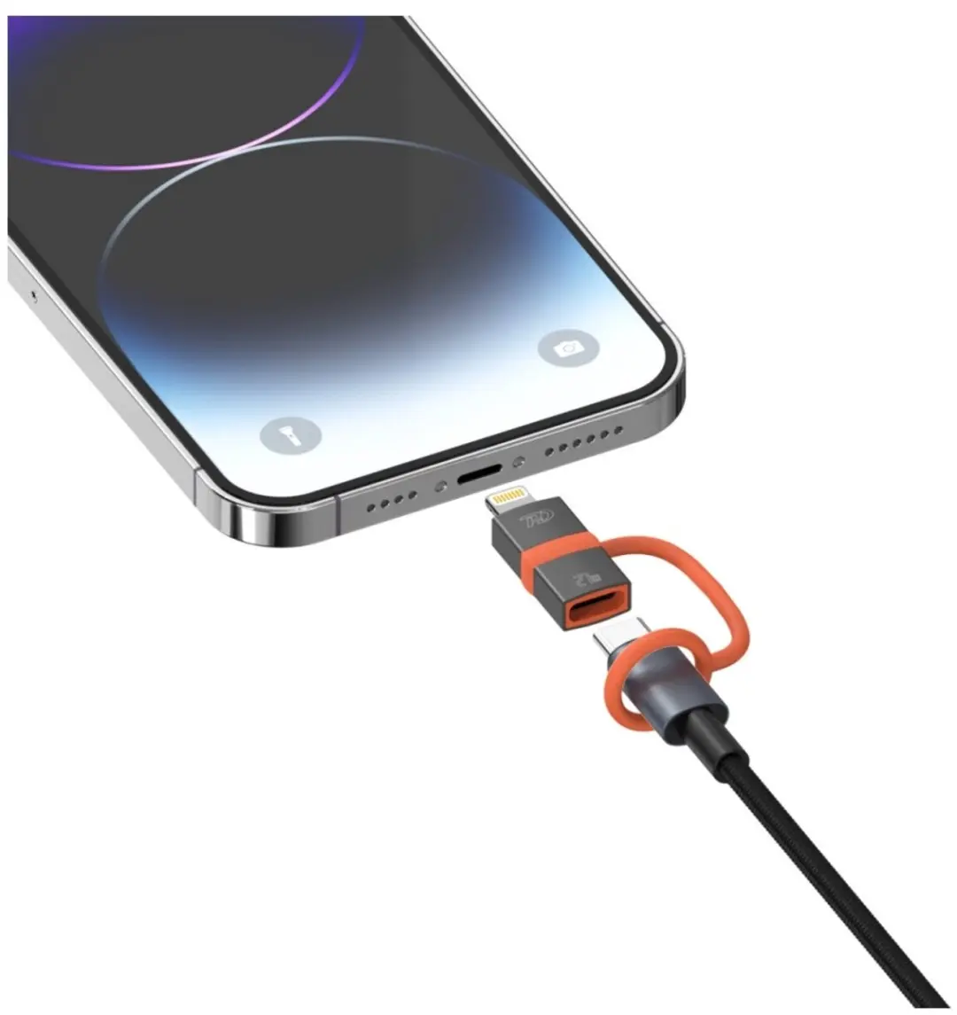 4Smarts USB-C naar Lightning Adapter 27W - 2 Stuks Transparant
