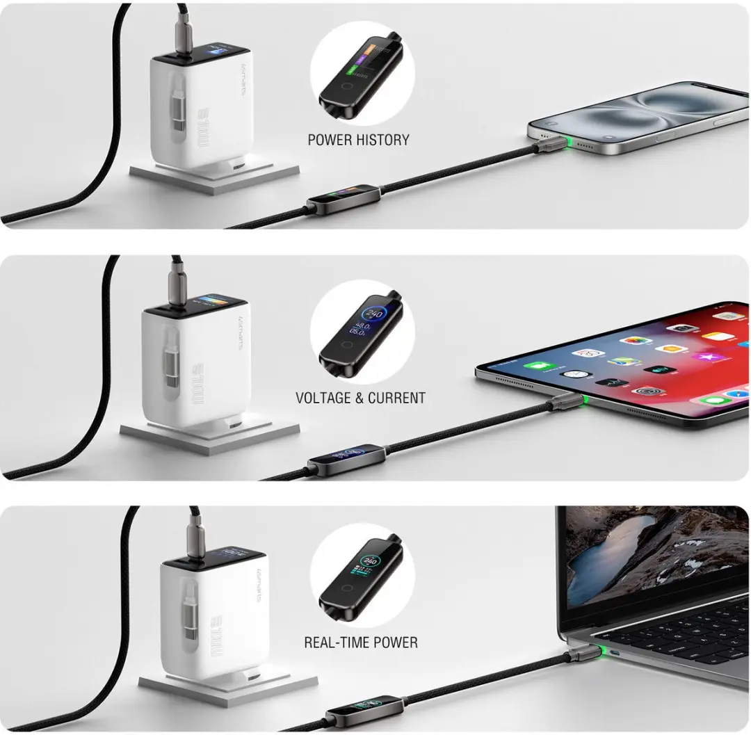 4Smarts 543240 USB-C Kabel 2.0 - 1,2m - 240W - Zwart - afbeelding 2 van 6