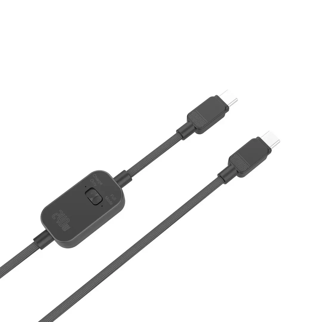 4Smarts PrivacyCord USB-C naar USB-C Kabel 240W - 1,2M - Zwart - afbeelding 6 van 6
