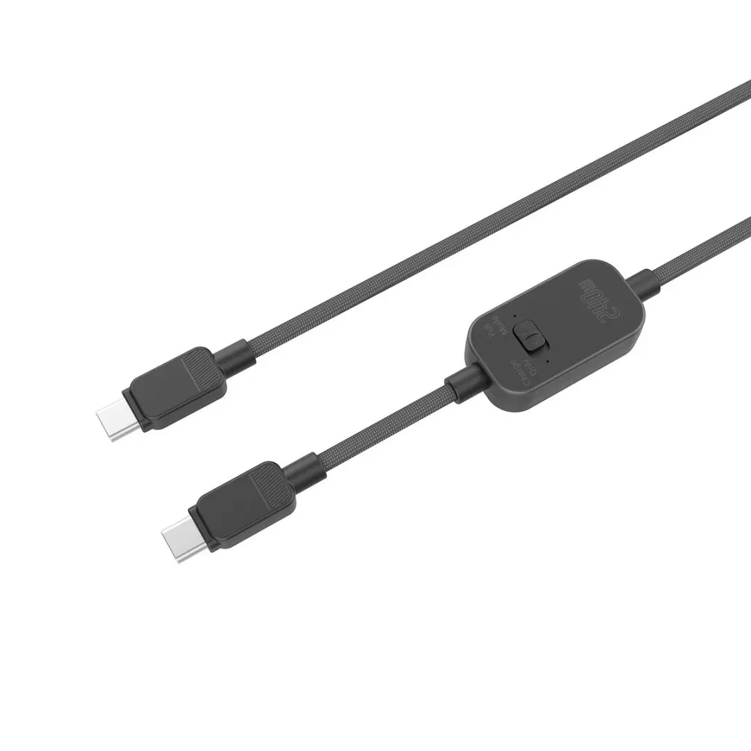 4Smarts PrivacyCord USB-C naar USB-C Kabel 240W - 1,2M - Zwart