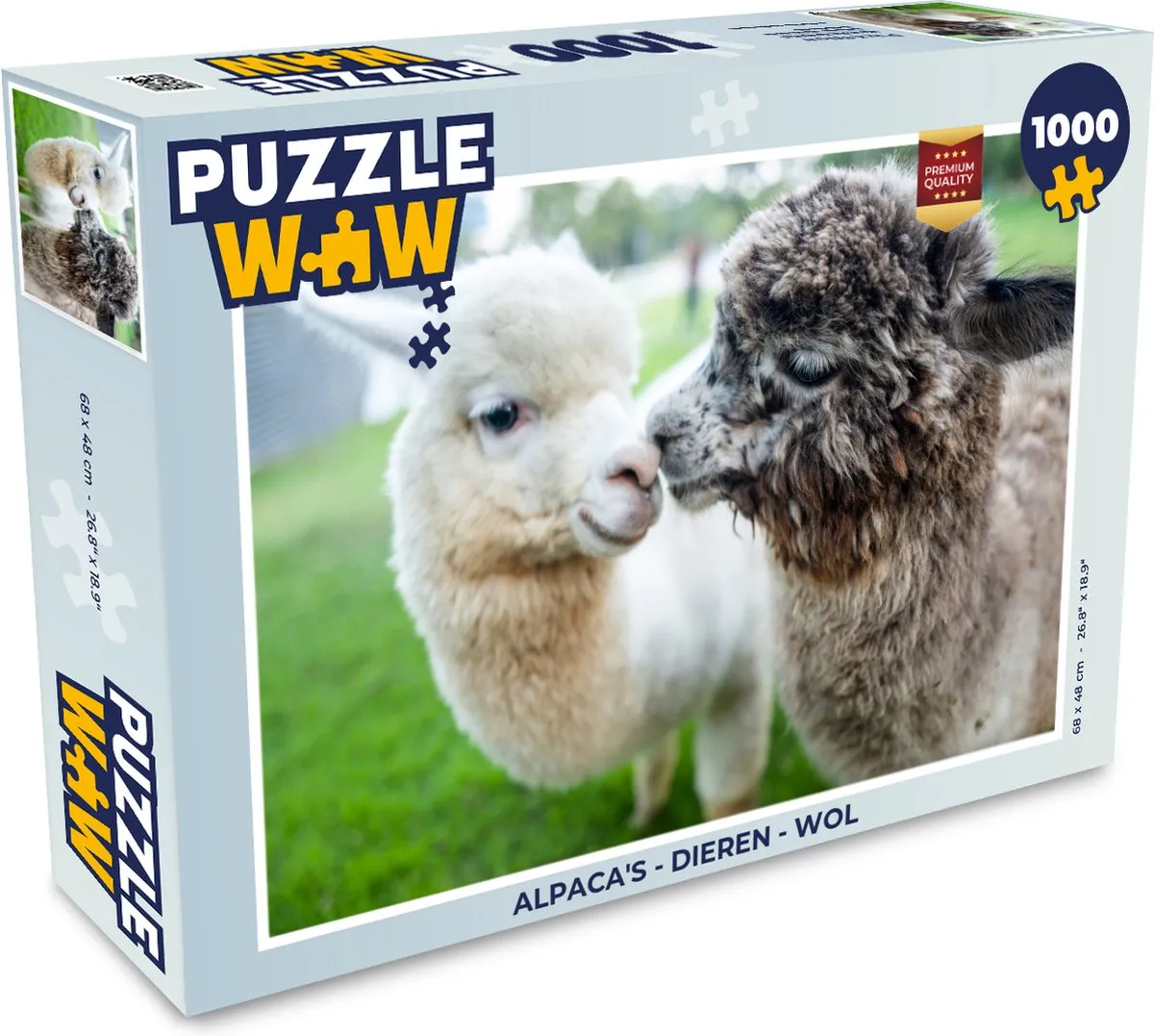 PuzzleWow Alpaca's Legpuzzel 1000 Stuks