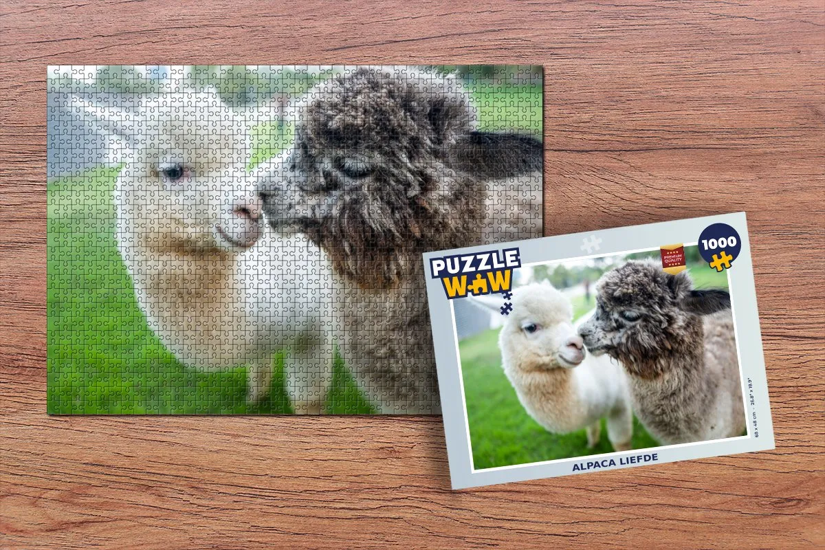 PuzzleWow Alpaca's Legpuzzel 1000 Stuks - Multicolor