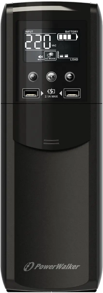 PowerWalker VI 1000 CSW UPS 600W - 4 Stopcontacten - Zwart