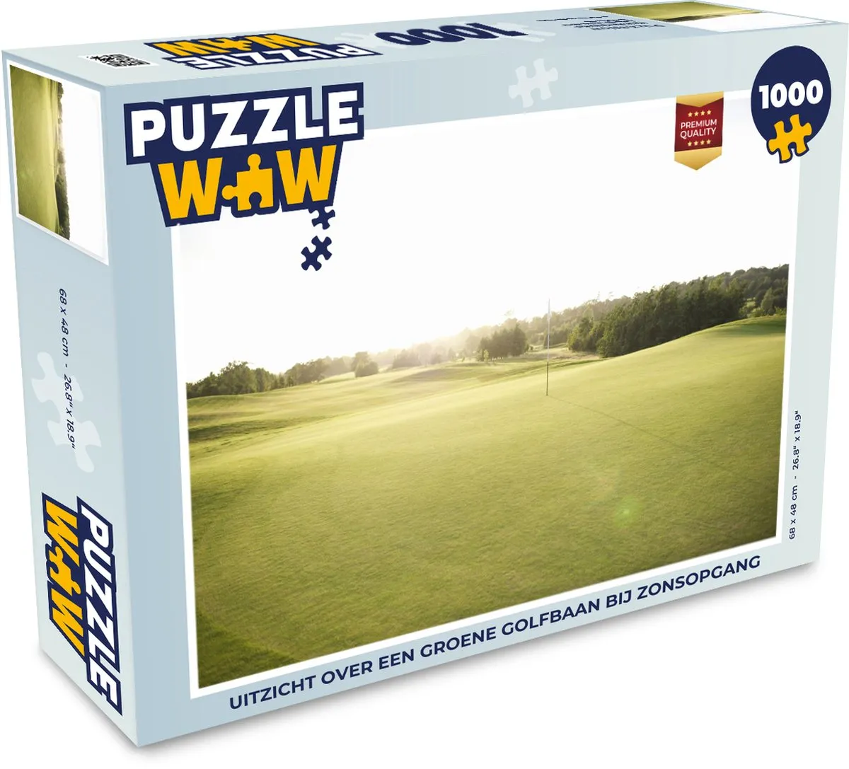 PuzzleWow Legpuzzel 1000 Stuks - Golfbaan Zonsopgang Multicolor