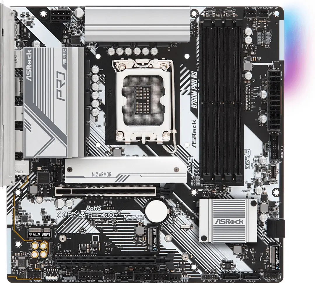 ASRock B760M PRO RS Moederbord - Micro ATX - Intel